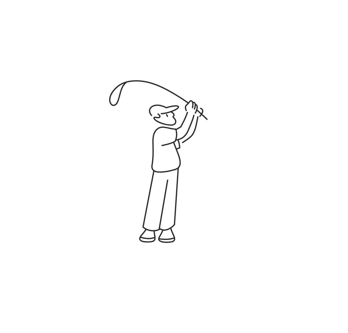 scratx golfer illustration